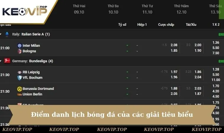diem danh lich bong da cua cac giai tieu bieu Điểm danh lịch bóng đá của các giải tiêu biểu