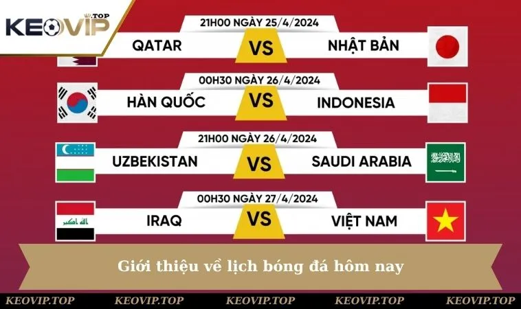 gioi thieu ve lich bong da hom nay Giới thiệu về lịch bóng đá hôm nay