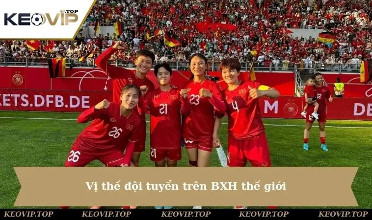 vi the doi tuyen tren bxh the gioi Vị thế đội tuyển trên BXH thế giới